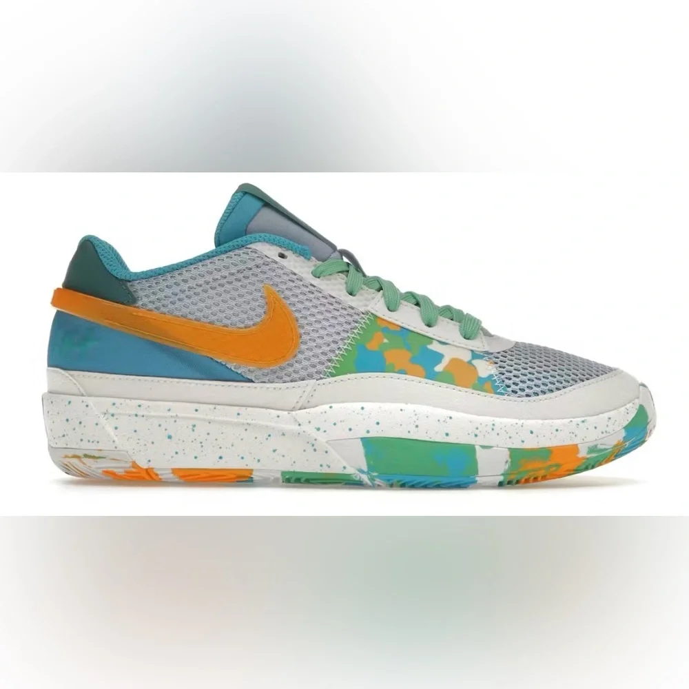 Nike Ja 1 'Water Battle' Blue‎ Orange Sneakers Size 4.5Y DX2294-100 w/Box